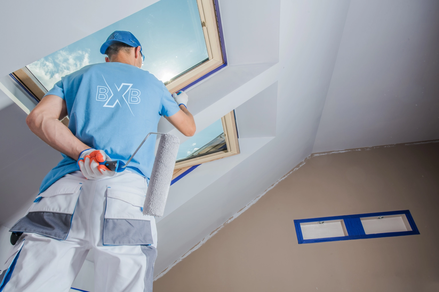 BXB-decorators-1536x1024 Professional Decorator painting a window frame